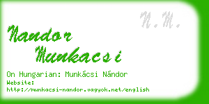 nandor munkacsi business card